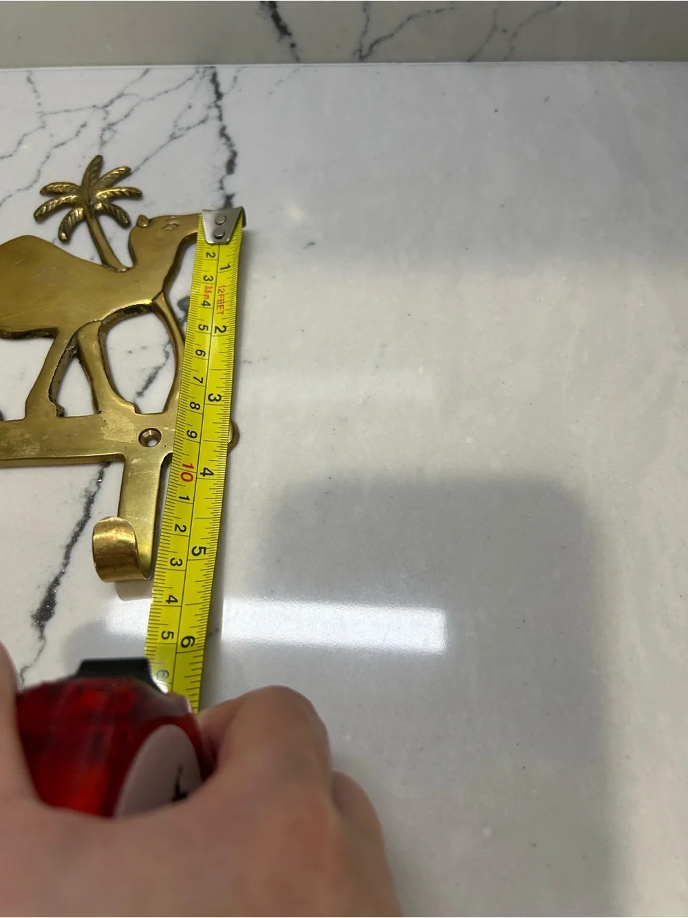 Brass Camel Wall Hook Rack - Gold Decorative Hooks